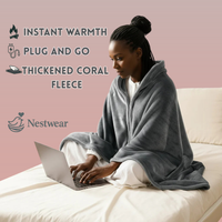 NestWear™ Heated Wearable Blanket - Soft, Warm, and Customizable Comfort