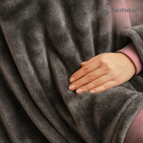 NestWear™ Heated Wearable Blanket - Soft, Warm, and Customizable Comfort