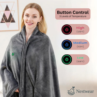 NestWear™ Heated Wearable Blanket - Soft, Warm, and Customizable Comfort